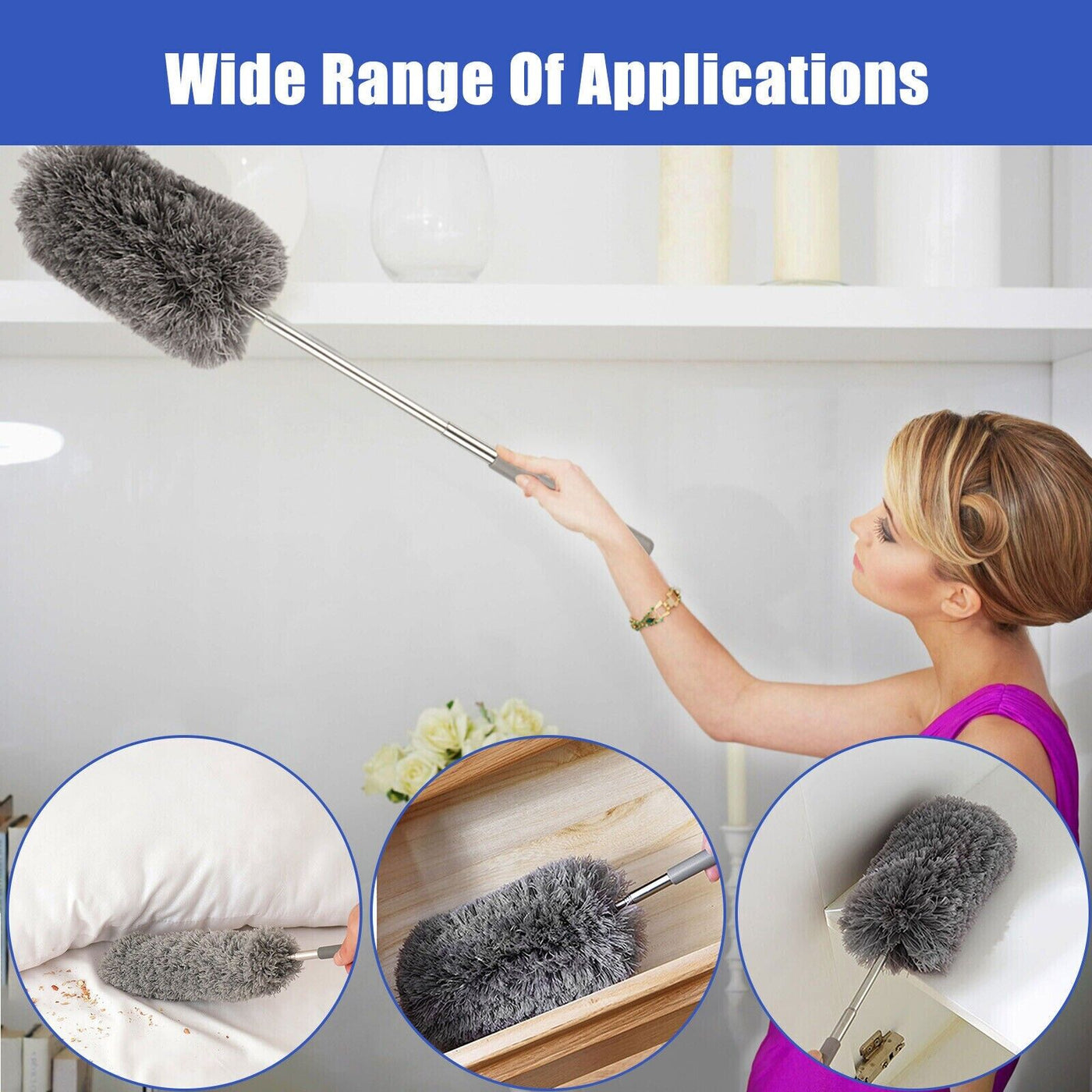 Belle Flores Beauty™ Extendable Ceiling Fan Duster - GET 50% OFF