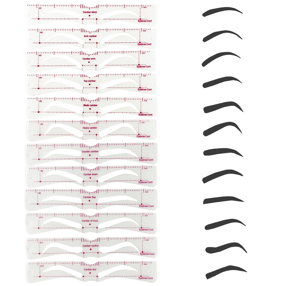 Belle Flores Beauty™  Reusable Eyebrow Stencil Kit (12 pcs) - GET 50% OFF