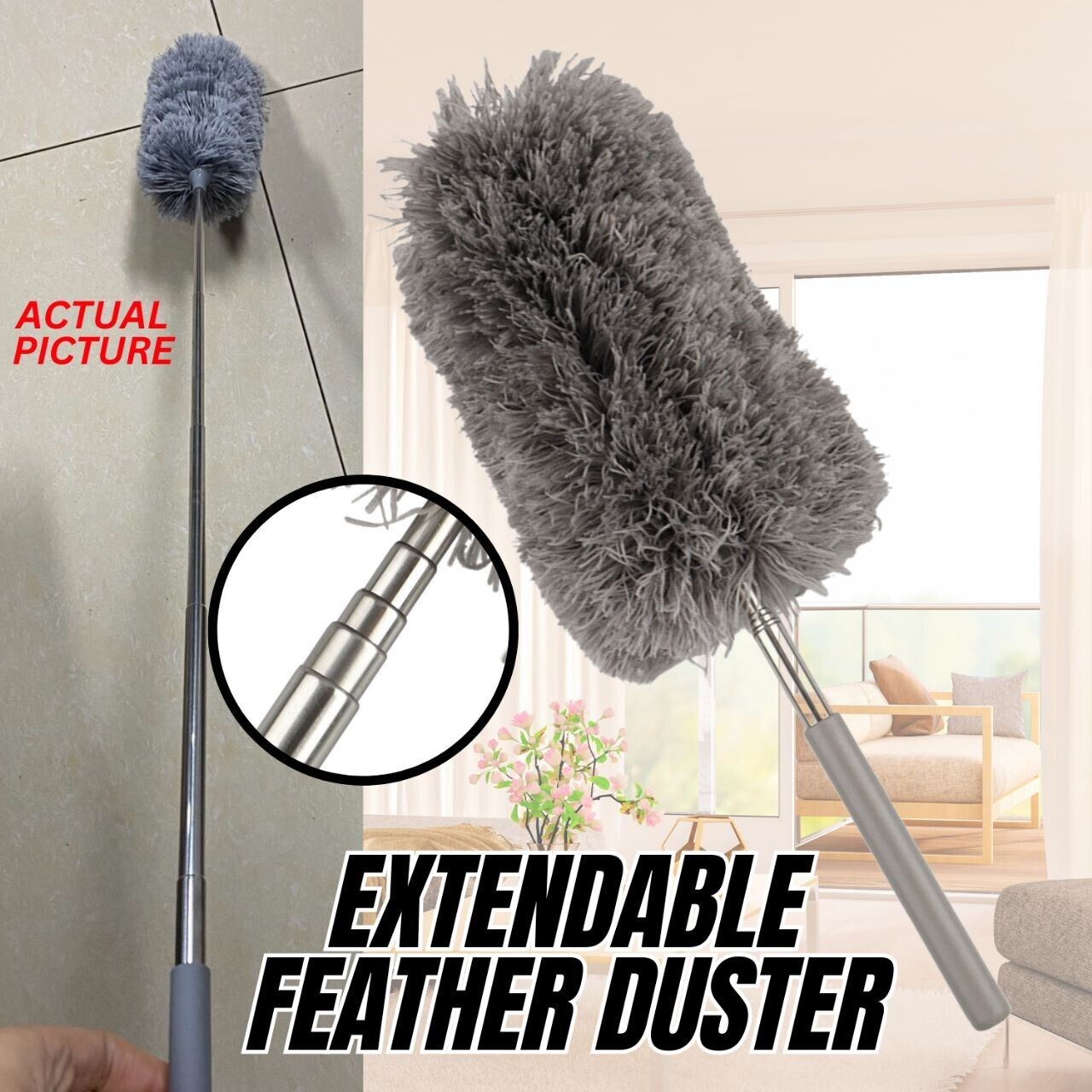 Belle Flores Beauty™ Extendable Ceiling Fan Duster - GET 50% OFF