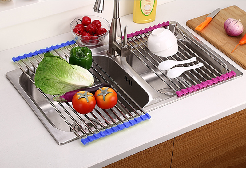 Belle Flores Beauty™ Roll Up Dish Drying Rack