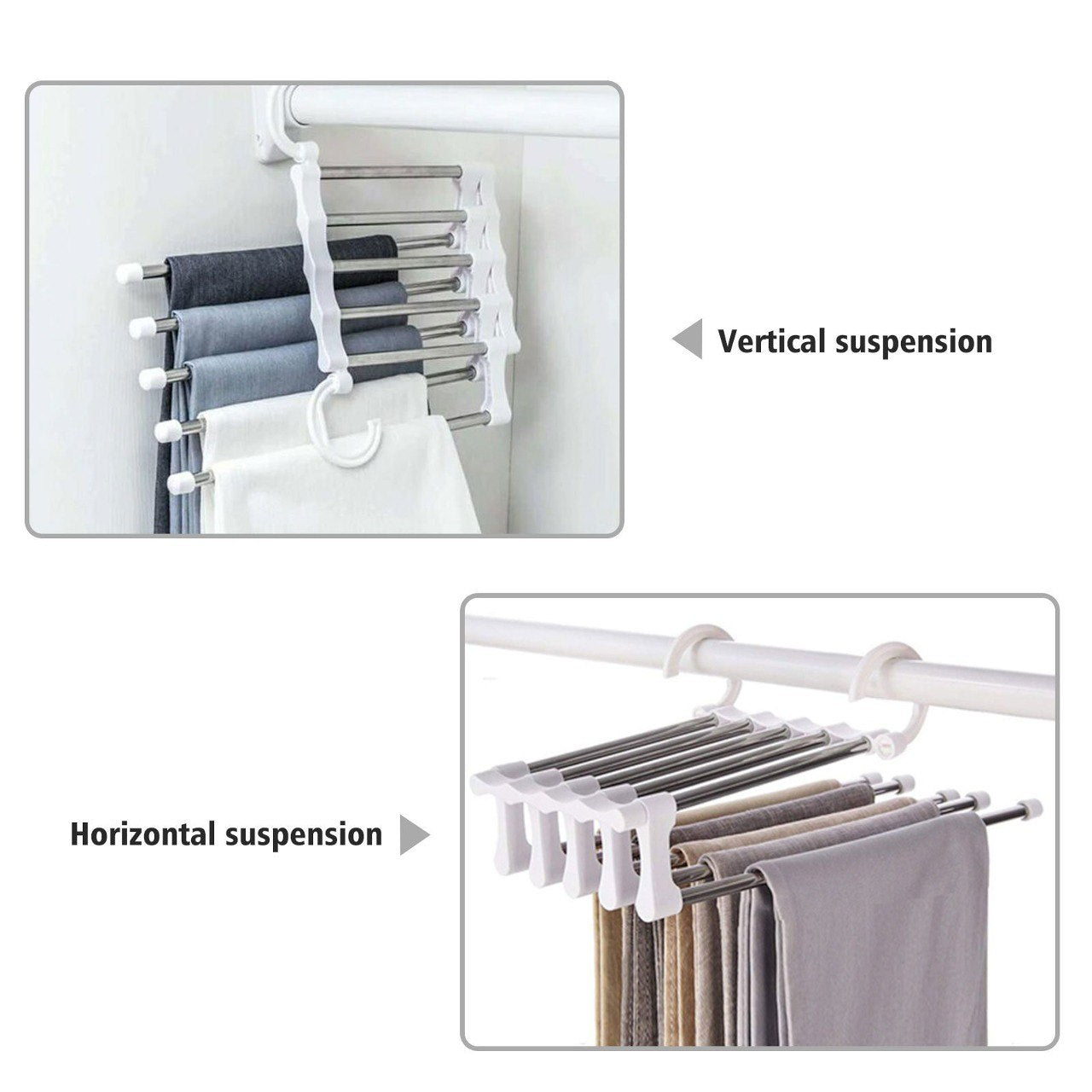 Belle Flores Beauty™ 5-in-1 Space Saving Hanger ( Packing includes 2 pcs )